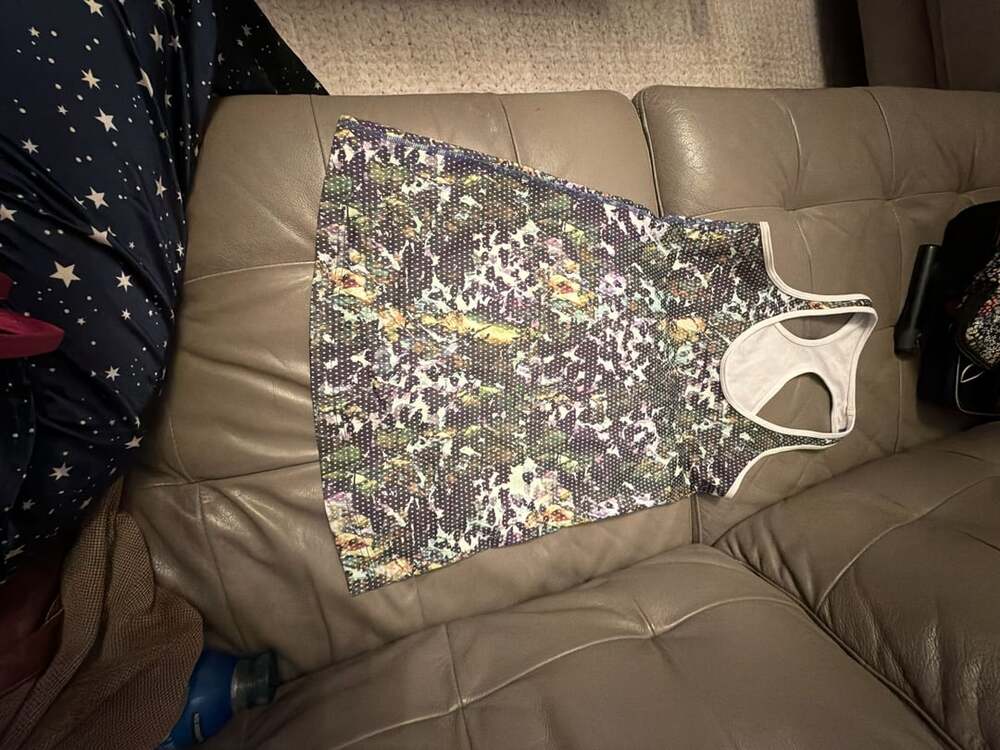 Lululemon Power Y Tank Size 8 Multicolor Floral Built In Bra